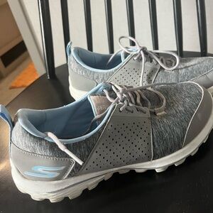 Skechers Gray and Light Blue Golf  Shoes